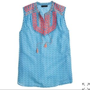 J. Crew Tops - J. Crew Embroidered Tassel Top in Arrow Print J. Crew Tops - J. Crew Embroidered Tassel Top in Arrow Print